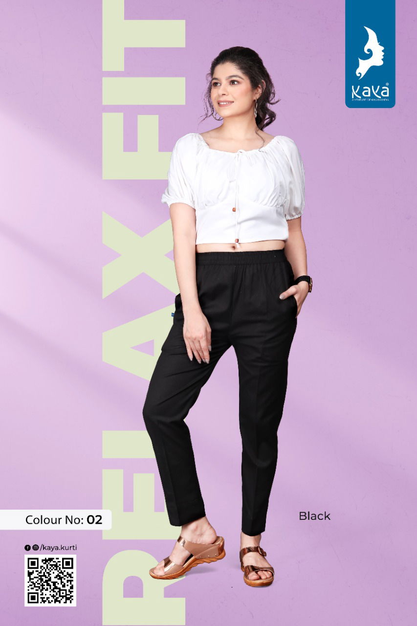 Kaya Relax Latest Cotton Daily Wear Fancy Pant Collection